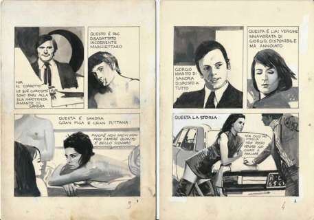 "Metti una Sera a Cena" - De Gaspari - 2x original page - EO - (1970) | Catawiki