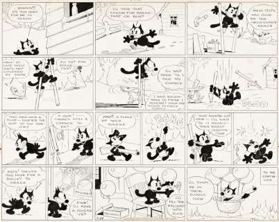 [OTTO MESSMER (1892-1983)] (PAT SULLIVAN). "Shucks!! It‘s too high for me to reach." * "You‘ve got to be an aviator to hunt for wild