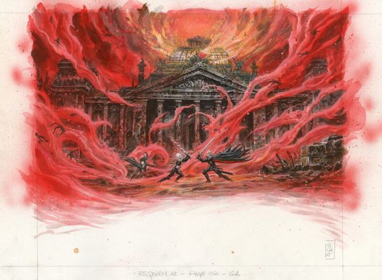 Olivier Ledroit | Requiem tome 12 – Case originale 1 de la planche 2 | 2DGalleries