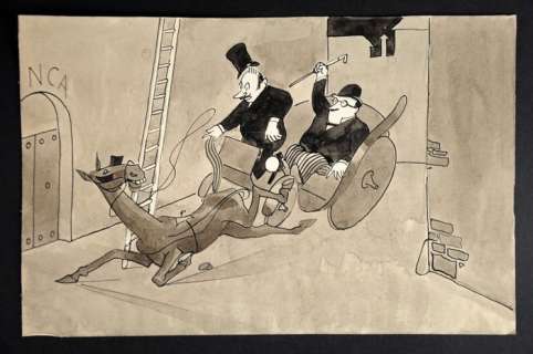 Cesare Amaldi - "Al Galoppo" Illustrazione Originale (Master Of Drawing) | Catawiki