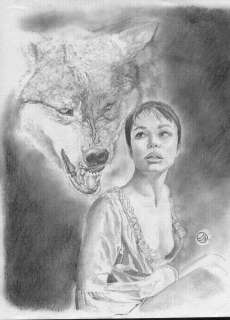 Jay Fife - "little red and wolf" commission - 2005 signed