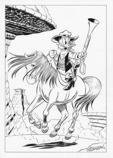 Bas Heymans - Uncle Scrooge -  Galloping - Art préliminaire original | Catawiki
