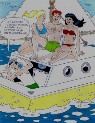 BETTY & VERONICA & ARCHIE COVER QUALITY ORIGINAL COMIC COLOR ART 5 ON CARD STOCK | eBay US (Buy It Now)