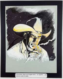 Tex - Illustr. Origin. "Sotto le Stelle" - Page volante | Catawiki