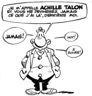 Greg | Â«Achille TalonÂ». Encre de Chine sur carton pour un dessin promotionnel. | Tessier Sarrou