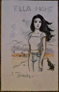 Ella Mahé - Crayonné original rehaussé d’aquarelle - projet pour un ex-libris | Catawiki