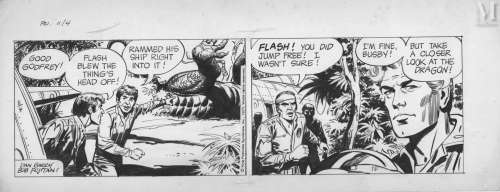 Barry, Dan (1971) / Fujitani, Bob (1921-2020) | Flash Gordon, strip du 4 novembre 1977. | Millon