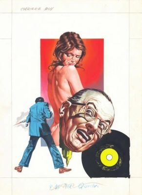 Lot 629 - Manara. Couverture originale Le rail infernal | BDEnchères
