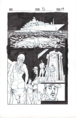 MEG graphic novel original art page Steve Alten, Mike S Miller, *signed* | eBay US (Buy It Now)