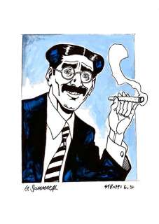 Dylan Dog - Groucho - original illustr. -20x30 cm - Page volante | Catawiki