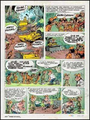 Lot 163 - Batem (Studios). Mise en couleurs Marsupilami | BDEnchères