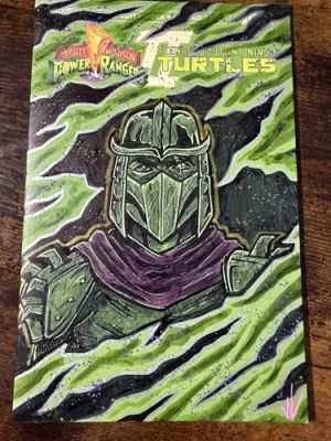 Comic Book Sketch Cover – MMPR/TMNT Shredder Original Art by Wes Losner COA | eBay US (Buy It Now)