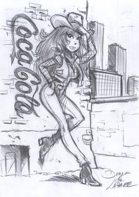 Dragan de Lazare - illustration originale Rubine - Coca-cola | Galerie des bulles