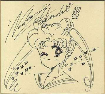 Naoko Takeuchi Handwritten shikishi "Sailor Moon"Usagi