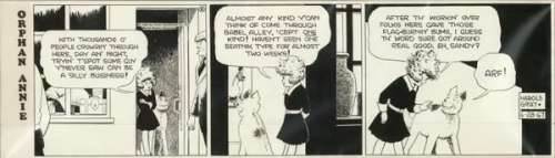 32: Gray Orphan Annie daily 6/28/67 original comic art | Russ Cochran