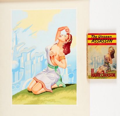 The Unseen Assassin re-creation cover artwork (1980s) by Ron Turner… | Comic Book Auctions ltd