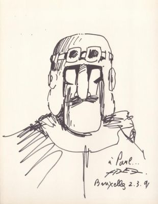 Lot 191 - Fred. Dessin original dédicacé Magic Palace | BDEnchères