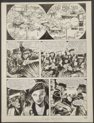 Nicola Genzianella (1967), Planche Originale Signée Et Numérotée 65 de La Série Dampyr, Encre de Chine Sur Papier, Dim. 40 X 30 Cm. | Lot 332 : | misc / divers