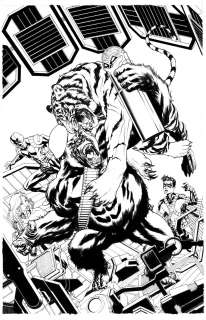 Mike McKone - teen titans 21 cover red hood beast boy