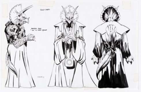 Rafael Kayanan - Turok: Spring Break in the Lost Land and Turok: Child of Blood Character Turnaround Illustrations Original Art Group of 3 (Acclaim/Valiant, 1997/98).