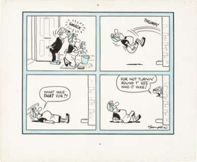 Reg Smythe - Andy Capp Daily Comic Strip Original Art (Sunday Mirror, c. 1960s).