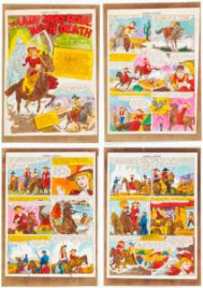 Saddle Justice #4 "The Lady Who Rode With Death" 10-Page Story Silverprint Color Guide Group of 10 (EC,... | Heritage