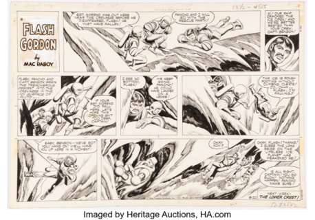 Mac Raboy | Flash Gordon Sunday Comic Strip Original Art dated 8-20-47 (King Features Syndicat... | Heritage