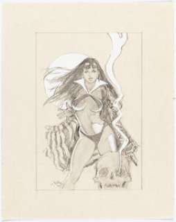 Jim Silke - Vampirella Preliminary Sketch Original Art (1997).... | Heritage