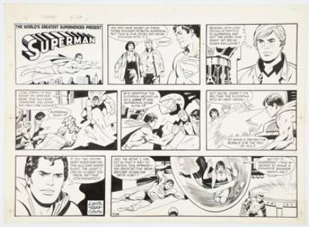 George Tuska And Vince Colletta | World’s Greatest Superheroes Present Superman Sunday Comic Strip Original Art date... | Heritage