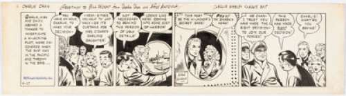 Andriola, Alfred - Alfred Andriola Charlie Chan Daily Comic Strip Original Art dated 4-27-42 (McNaught Syndicate, 1942)....