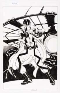 McGuinness, Ed - Ed McGuinness - Fantomex Marvel Legends Packaging Illustration Original Art (Marvel, 2012)....