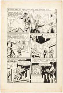 Unidentified Artist - Superhero Sketches | Spark Publications Artist - Unpublished Golden Girl Story Page 6 Original Art (Spark Publications, c. 1946).... | Heritage