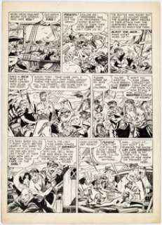 Hollingsworth, Alvin Carl | A. C. Hollingsworth Justice Traps the Guilty Pirate Story Original Art Group of 5 (Prize, c. 1947).... (Total: 5 Original Art) | Heritage