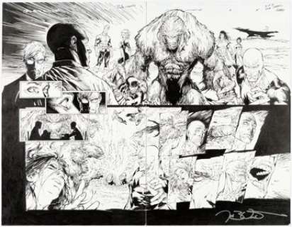 Silvestri, Marc | Marc Silvestri, Joe Weems, and others Civil War: The Initiative #1 Double Page Spread 6-7 Original Art (Marvel, 20... | Heritage