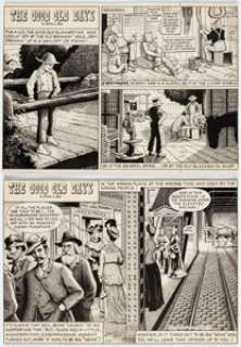 Hess, Erwin L. - Erwin L. Hess The Good Old Days Weekend Comics Feature Original Art Group of 2 (United Feature Syndicate, 1960).... (Total: 2 Original Art)