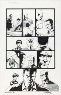 Marvel Artist - Gary Erskine [Barry Kitson printed blue lines] Avengers / Thunderbolts #1 Story Page 22 Original Art (Marvel, 2004)....
