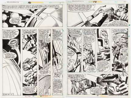 Chaykin, Howard | Howard Chaykin and Al Milgrom Micronauts #16 Story Pages 8 and 14 Original Art (Marvel, 1980).... (Total: 2 Original Art) | Heritage