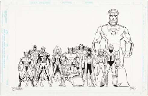 Lim, Ron - Ron Lim and Keith Aiken - X-Men / Villains Illustration Original Art (c. 1990s)....