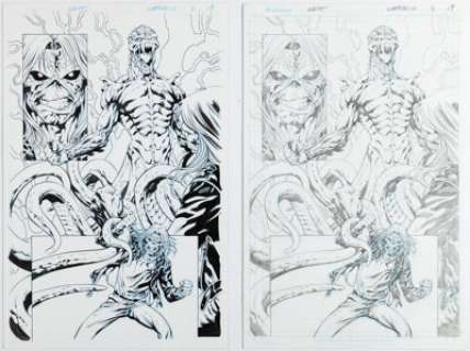 West, Kevin - Kevin West and Jason Gorder Iron Maiden: Legacy of the Beast #3 Story Page 19 Original Art (Heavy Metal, 2017).... (Total: 2 Original Art)
