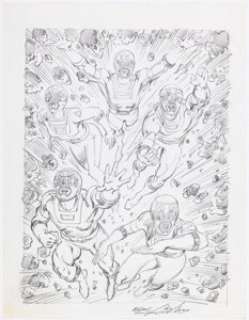 Adams, Neal | Neal Adams Power Rangers Turbo Preliminary Illustration Original Art (c.1997).... | Heritage