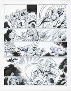 Timm, Bruce | Bruce Timm and Steve Mitchell Masters of the Universe: "Snake Attack" Mini Comic Story Page 12 Original Art (Matte... | Heritage