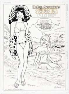 Decarlo, Dan | Dan DeCarlo and Alison Flood Archie Giant Series Magazine #621 Betty and Veronica Centerfold Pin-Up Original Art (... | Heritage