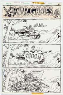Aragonés, Sergio | Sergio Aragones Our Army at War #288 "War Games" Complete 1-Page Story Original Art (DC, 1976).... | Heritage