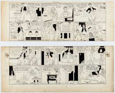 Chic Young | Blondie Sunday Comic Strip Original Art dated 8-27-33 (King Features Syndicate, 1933). ... (Total: 2 Items) | Heritage
