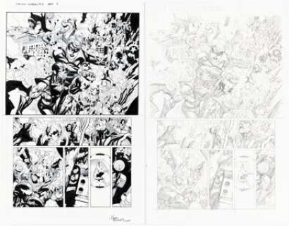 Leinil Francis Yu And Mark Morales | Secret Invasion #7 Story Page 6 Original Art Group of 2 (Marvel, 2008).... (Total: 2 Original Art) | Heritage