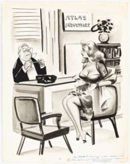 Bill Wenzel | Gaze August-1956 Single Panel Gag Cartoon Illustration Original Art (Timely/Humorama, 1956).... | Heritage