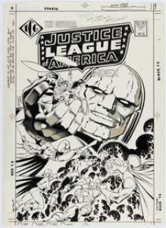 Jerry Ordway - Justice League of America Index #6 Cover Original Art (ICG, 1986).