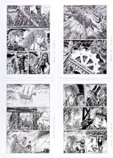 Raulo Caceres - Captain Swing and the Electrical Pirates of Cindery Island #4 Complete Story Page Original Art Group of 22 (Avatar Press, 2011). (Total: 22 Original Art)