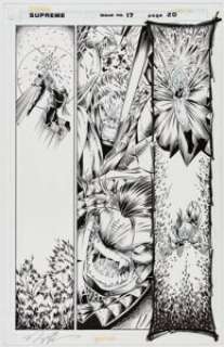 Rob Liefeld, Cedric Nocon, and Norm Rapmund Supreme #17 Story Page 20 Original Art (Image, 1994).