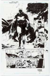 Mahmud Asrar Batman vs. Robin #5 Story Page 13 Original Art (DC, 2023).